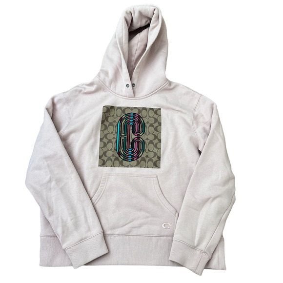 Coach Tops - Coach Embroidered Monogram Hoodie Size Medium